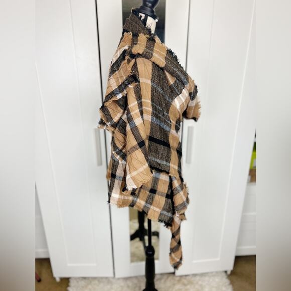 Plaid Wrap Scarf One Size - Picture 4 of 7